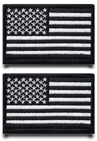 2 Stück USA Amerikaner Flagge Patch Abnehmbare Aufnäher mit Stickereiverschluss Taktisch Militär Patch Applikation für Taschen Rucksäcke Weste Hundegeschirr Draussen Kleidung Jacke Jeans