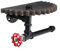 CNANRNANC Toilet Paper Holder Retro Industrial Pipe Holder Toilet Holder Semicircle Roller Wooden Gear Wall Shelf Paper Holder for Bathroom