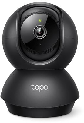 Tapo by TP-Link Pan/Tilt Security Camera for Baby Monitor, Pet Camera w/Motion Detection, 1080P, 2-Way Audio, Night Vision, Cloud & SD Card Storage, Works with Alexa & Google Home, Black C201