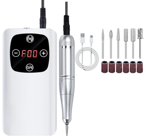 Jasaly Lámpara de Uñas V3 Grinder 2 en 1 45000 Pulidor de Uñas de Alta Velocidad Salón de Uñas Lámpara Hornear Uñas