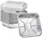 Moldes cuadrados de aluminio ecológicos para hornear con tapas de plástico transparente (8 x 8 pulgadas), paquete de 20 bandejas de papel de aluminio desechables para llevar, recipientes de alimentos