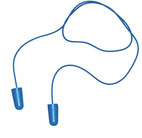 FRANZ MENSCH 100 Stück Einweg-Gehörschutzstöpsel | detektierbar, Einheitsgröße, blau, Einweg Gehörschutzstöpsel, Ohrstöpsel, Gehörschutz