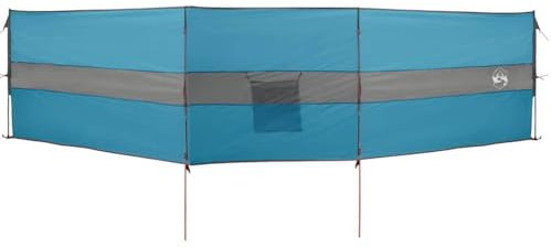 vidaXL Brise-vent de camping bleu 490x123 cm imperméable, brise-vent de plage, brise-vent de camping-car, brise-vent de tente, brise-vent de caravane