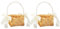 2 Stück Blumenmädchen Korb für Hochzeit, 12× 20 cm Blumenkorb Hochzeit mit Henkel für Hochzeit Party Haus Gartendekoration(Beige)