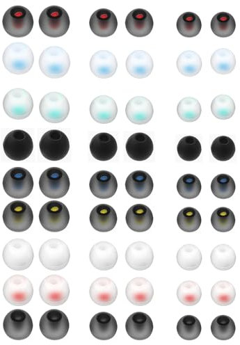 54 Stück Silikon Ersatz OhrstöPsel, KopfhöRer-Ohrpolster Weiche Silikon-OhrstöPsel OhrstöPsel-AufsäTze Ersatz In Den GrößEn S/M/L KopfhöRer-Abdeckung Passend FüR Die Meisten KopfhöRer (9 Farbe)