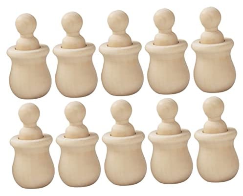 Yardwe 10satz Holzpuppenspielzeug Mit Unfertigen Puppen Für Diy-graffitipuppen Handbemalte Holzpuppe Zum Bemalen Und Dekorieren Mit Markern Und Farbe