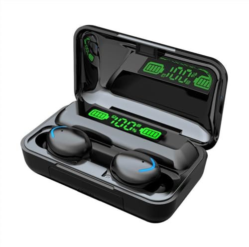AARONMEI F9 TWS Auriculares inalámbricos Bluetooth Sonido estéreo Auriculares Deportivos con cancelación del Ruido y Resistentes al Agua-Black