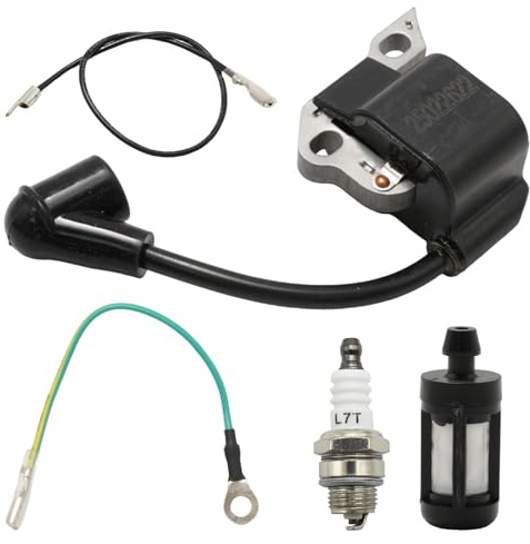 JUUDDENPARTS 1130 400 1302 Ignition Coil with Spark Plug Fuel Filter, Replacement for Stihl MS170 MS170C MS180 MS180C 017 018 Chainsaw, Replaces 11304001302