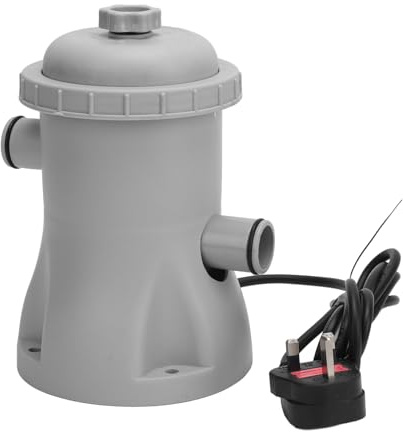 330 GPH Swimming Pool Filter Pump, Electric Above Ground Pool Pump System with Replacement Filter Hoses, Ideal for Inflatable Kiddie Pools