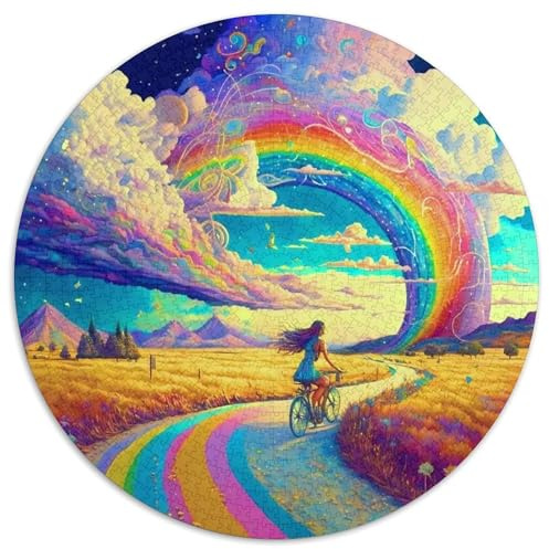 Regenbogen Spirit 1000 Teile Rundes Puzzle Kreatives Geschenk Anspruchsvoll Für Erwachsene Und Kinder 1000pcs (67.5x67.5cm)