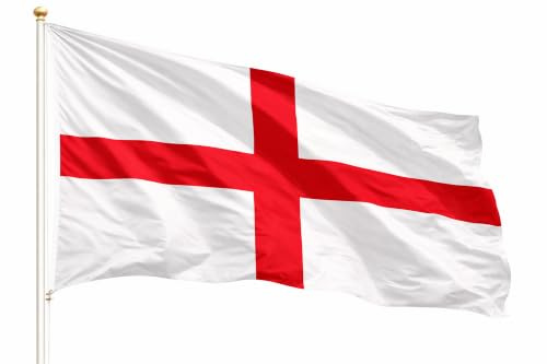 England Flagge - WM 2026 Fahne - Fanartikel - straparzierfähiges Polyester & Metallösen - Weltmeisterschaft (England 90x150 cm)