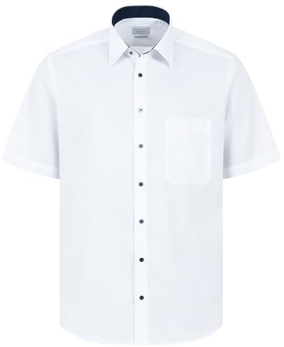 ETERNA Herren Businesshemd Kurzarm Comfort FIT | Uni | Bügelfrei | Kent Kragen