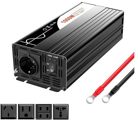 Inverter Convertisseur Micro D'énergie Solaire 1000W 600W 12v 220v L'inverseur pour Pur d'onde Sinusoïdale DC 24v 48v À AC 110v 120v(1000W,24V,220-230V)