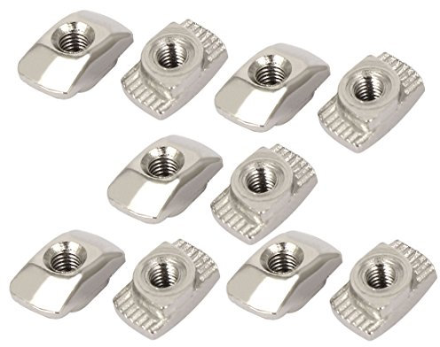 Aexit 10pcs M3 Testa a martello Taglio a T Goccia in T-Nuts per profilo in alluminio serie 20 ID: 177786