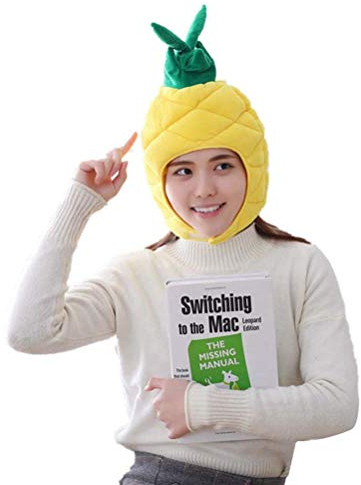 Amosfun Ananas-Kappe Tropische Ananas Hut Lustige Plüsch-Hut Party Cap Obst Headwear Foto Prop für Luau Hawaii Fiesta Party Supplies