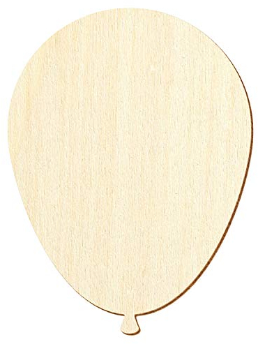 Holz Luftballon - Deko Basteln 3-50cm, Größe:20cm, Pack mit:1 Stück