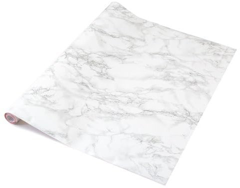 90cm x 5m d-c-fix MARBLE GREY sticky back plastic vinyl wrap film (200-5312)