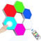 Hexagon Gaming Lights, Touch & Remote Control Night Light,DIY Creative Geometry LED RGB Wall Lights USB Powered for Home Office Hotel Bar Decoration,Gaming Setup,Gifts