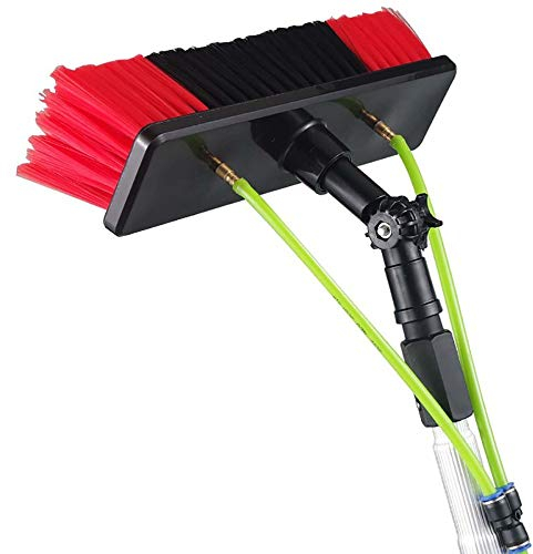 Teleskopstange wasserführend,5M-12M für solaranlagen und Fenster - teleskopstiel wassergefüllte - Telescopic Pole, Wasserführende Waschbürste,Wintergarten Reinigungsset / 50cm Water Brush / 5M/