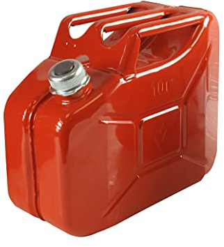Jerrican 10L - Jerrican Métal - Verrouillage à Vis - Traitement Intérieur Antirouille - Norme UN Transport de Matières Dangereuses