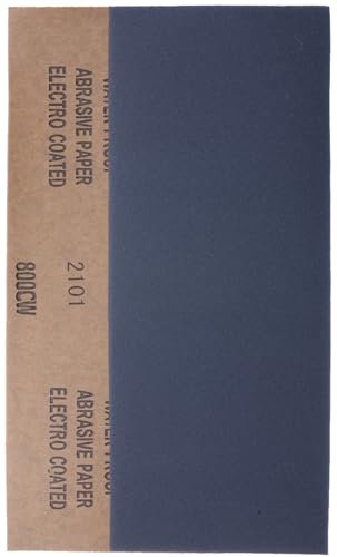 YoiYee Fogli di carta vetrata a grana 800 bagnati e asciutti, 23 x 9,5 cm, rotolo di carta abrasiva ultra fine per legno, metallo, plastica, vetro, pietra e levigatura da parete, confezione da 10