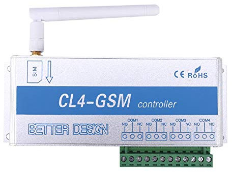 Mando a Distancia inalámbrico, gsm SMS Control de Llamadas de Seguridad para el hogar Abridor de Puerta con Control de marcación gsm CL4-GSM Enchufe DE LA UE(Enchufe DE LA UE)