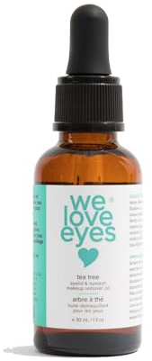 We love Eyes Naturlig Tea Tree Eye Makeup Remover Makeup & Mascara Remover Waterproof och återfuktar fri från kemikalier och alkoholfri 30 ml