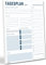 blaash® Tagesplaner Block DIN A4 | 50 Seiten Planer für Aufgaben, Termine, Notizen & Ideen | Optimale Organisation & Motivation im Alltag | To Do Planer für zu Hause & Büro | Blue