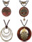 KALVICA 4 Stücke Hölzerne Halskette für Damen Frauen Halsketten-Set mit Anhänger Vintage Lang Kette Baum des Lebens Geschichtete Halskette