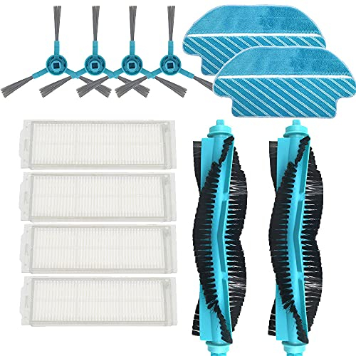 WuYan Cepillo de rodillo de filtro Almohadilla de aspiradora Cepillo de repuesto Cepillo lateral Para Cececotec Conga 3290 3290 3690 3690 Hepa