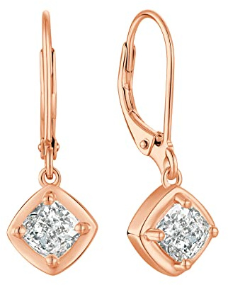 JO WISDOM Damen Hängende Ohrringe Silber 925 mit 3A Zirkonia mit Rosévergoldet,Ohrhänger Schmuck,Schmuck für Frauen