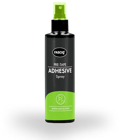 FASCIQ Pre-Tape Adhesive Spray for Kinesiology & Sports Tape (200ml / 6.7oz) | Quick Drying & Non-Pressurised Bottle | Sticky Glue Spray for Strapping