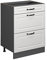 Vicco Küchenunterschrank R-Line, Weiß Landhaus/Anthrazit, 60 cm mit Schubladen, ohne Arbeitsplatte