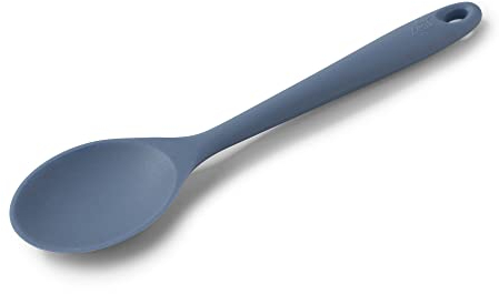 Zeal Silicone Non-Stick Kitchen Cooking Spoon, Heat-Resistant Perfect for Stirring, Serving, Scooping, Baking and Mixing, 28cm, Provence Blue