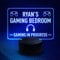 Red Ocean Personalised Gaming Sign For Boys Bedroom LED Gaming Bedroom Sign Gamer Birthday Christmas For Son