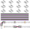 BTF-LIGHTING FCOB RGBW 5pin 12mm Connector kit 12pcs Transparent Connector 4pcs 15cm lang 24AWG Verlängerungskabel Draht/Board zu Board für spaltfreies Löten und 5pin LED-Licht Eckenanschluss