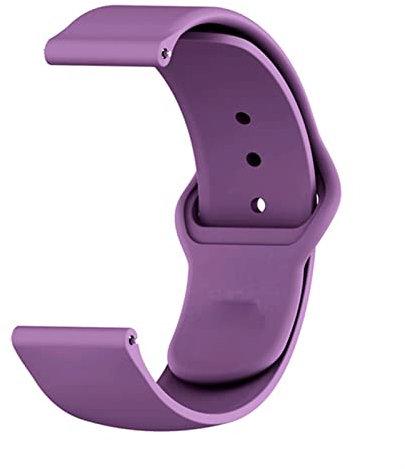 TEXUM Correa de silicona para pulsera deportiva universal de 20 mm Reloj 4 Classic 42 46 mm Smartwatch Band (color: morado, tamaño: 20 mm universal)