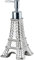 FülleMore 200ml Seifenspender Kerativ Eiffelturm Form Lotionspender Keramik Spülmittelspender Flüssigseifenspender Duschgel Spender Pumpseifenspender für Küche und Bad (Silber)