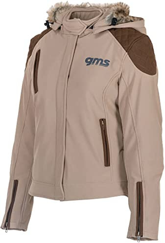 gms LunaGMS Luna Damen Motorrad Softshell Jacke (Light Brown,3XL)
