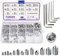 LUCKNIGHT 315 Pièces Vis Sans Tête M3/M4/M5/M6/M8, Vis Poignée de Porte, Visserie Inox à Tête Hexagonale, Convient pour Les Poignées de Porte et Pièces Mécaniques Fixes, Livré avec 5 Clés Hexagonales