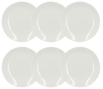NOVASTYL - Lot 6 assiettes dessert metropolitan 21cm en porcelaine blanche - 2614366