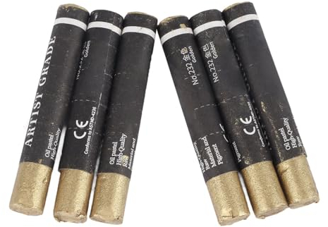 Metallische Pastellkreide, 6 Stück Haltbare Mehrzweck-Ölpastellkreide Zum Selbermachen (GOLD)