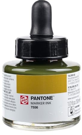 Talens | Pantone Marker-Tinte 30 ml 7556 | Flüssige Tinte + Marker-Nachfüllung | Wasserbasierte, pigmentierte Tinte in 108 Pantone-Farben