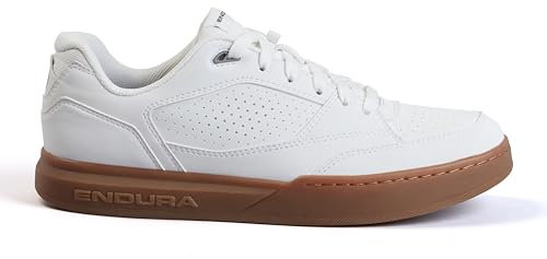 Endura Herren Hummvee Fahrradschuhe für Plattformpedale | Vielseitig | Bequem Radschuhe, Weiß, 42.5