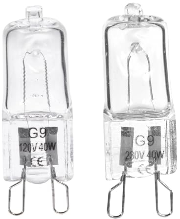 2 Bombillas Halógenas G9 De 40 W Para Horno, 500 °C, Resistentes Al Calor, 2700 K, Blanco Cálido | Bombilla Halógena G9 Para Microondas/horno, 350 Lúmenes, No Regulable, 500 Grados C (110 V)