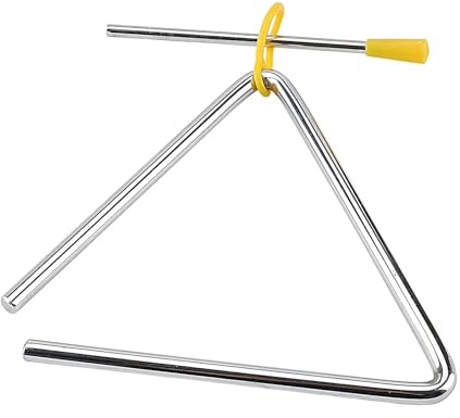 Hand Schlagzeug Instrument - Hand Triangel Schlägel mit Metallrhythmus | Musikpädagogisches Instrument mit klarem Klang für die musikalische Früherziehung zwischen