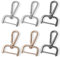 Snap Hook Swivel Clasp, 6 PCS Handbag Clips 26mm Replacement Keychain Hooks with D Ring for Bags Rotatable Push Gate Clip Lobster Claw Clasp for DIY Bag Purse Keychains