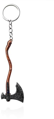 GOW Kratos Leviathan Axt Schlüsselanhänger Klingen des Chaos Schlüsselanhänger Geschenke für Männer Teenager Spiel Fan Cosplay (Style-8)