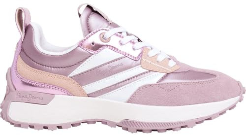 Pepe Jeans Zapatillas de Piel Lucky Sign Rosa