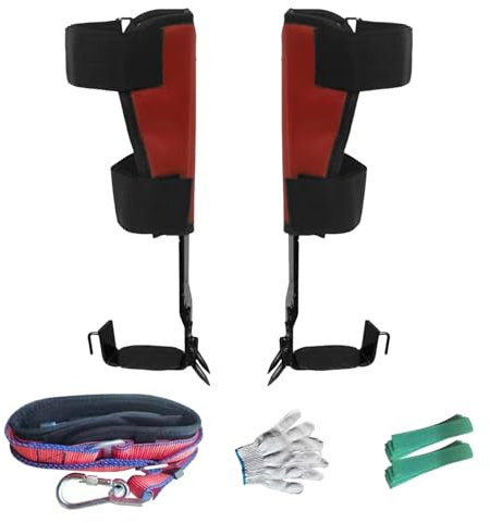 Nuytghr Professional Tree Climbing Gear, Tree Climbing Gear Kit, Adjustable Tree Climbing Spikes | Pole Climbing Gear Tree Spikes, Strong Load-bearing, Non-slip Climbing Equipment